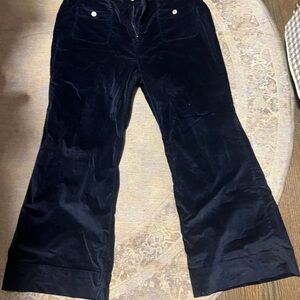 J. Crew Midnight Blue  velvet  sailor pocket Trousers